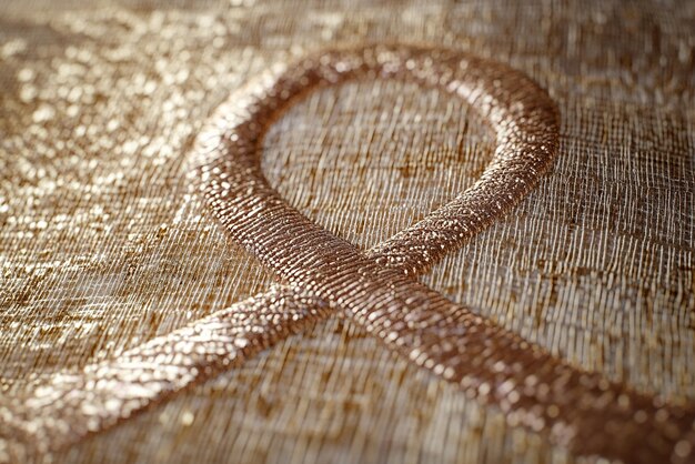 haft artystyczny na lnianej tkaninie